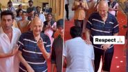 Video of Ranbir Kapoor Seeking Prem Chopra’s Blessing by Touching His Feet During Voting at a Mumbai Polling Booth Wins Over the Internet – WATCH