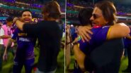 Shah Rukh Khan and Rinku Singh Celebrate KKR's IPL 2024 Title Win, Heard Saying 'God's Plan Baby' As They Embrace Each Other (Watch Video)