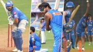 Rohit Sharma, Hardik Pandya, Jasprit Bumrah and Other Mumbai Indians Players Sweat It Out in Training Session Ahead of MI vs KKR IPL 2024 Clash (Watch Video)