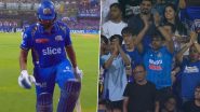 Rohit Sharma Receives Standing Ovation From Fans After Getting Dismissed Following His Last Knock of IPL 2024 in MI vs LSG Match (Watch Video)