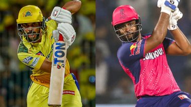 RR 141/5 in 20 Overs | CSK vs RR Live Score Updates of IPL 2024: Riyan Parag's Fighting Knock Takes Visitors to Respectable Totals As Bowlers Prevail