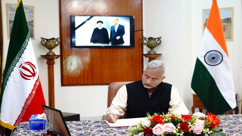 Ebrahim Raisi Death: EAM S Jaishankar Visits Iranian Embassy, Says President Raisi and Hossein Amir-Abdollahian Contributed to India-Iran Relationship
