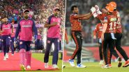 SRH vs RR Head-to-Head Record: Ahead of IPL 2024 Qualifier 2 Clash, Here Are Match Results of Last 3 Sunrisers Hyderabad vs Rajasthan Royals Encounters!