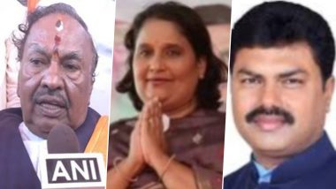 Shimoga Lok Sabha Election 2024: BJP’s Sitting MP BY Raghvendra to Take On Congress’ Geetha Shivarajkumar and Rebel Leader KS Eshwarappa in This Parliamentary Constituency of Karnataka