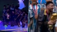 Shreyas Iyer Imitates Lionel Messi&rsquo;s 2022 FIFA World Cup-Winning Celebration After KKR&rsquo;s IPL 2024 Title Victory, Video Goes Viral