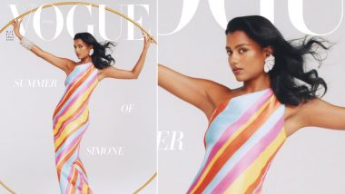 Bridgerton Star Simone Ashley Looks Glamorous in House of Masaba’s Kinda Tutti Fruti Candy Striped One-Shoulder Dress (View Pics)