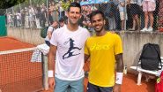 Sumit Nagal Trains With Novak Djokovic Ahead of French Open 2024, Shares Pic With Serbian Tennis Star (See Post)