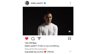 Virat Kohli Comments Under Sunil Chettri’s Retirement Post, Says ‘My Brother, Proud’