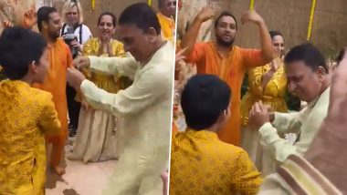 Sunil Gavaskar Spotted Dancing at Gundappa Viswanath’s Son’s Marriage Reception in Bengaluru (Watch Videos)