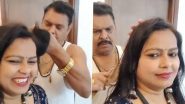 Uttarakhand: Viral Video Shows BJP Leader Suresh Rathore Combing Woman’s Hair, Former MLA Says Clip From His Movie 'Bhabhi Ji Vidhayak Hain'