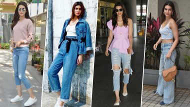 'Crew' Actress Kriti Sanon Serves Some Delicious Looks in Jeans, Check Out Pics