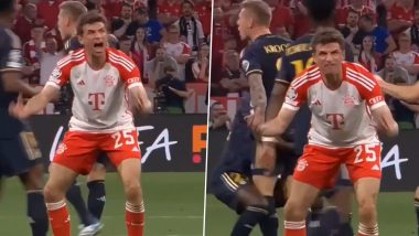 Thomas Muller Shouts ‘What the F**k’ at Teammates After Toni Kroos Provides Assist to Vinicius Jr's Goal During Bayern Munich vs Real Madrid UEFA Champions League 2023–24 Semifinal First Leg (Watch Video)