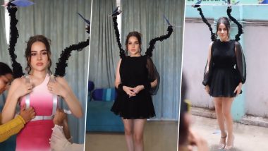 Uorfi Javed's Cinderella x Maleficent Fashion Is Creativity At Its Peak; Check Out Her Fab All-Black Outfit (Watch Video)