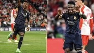 Bayern Munich 2&ndash;2 Real Madrid, UEFA Champions League 2023&ndash;24: Vinicius Jr&rsquo;s Brace Helps Los Blancos Hold the Bavarians in Thrilling Semifinal First Leg