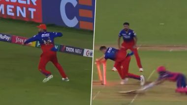 Dhruv Jurel Run Out Video: Watch Virat Kohli’s Throw Result in Rajasthan Royals Batter’s Dismissal During RR vs RCB IPL 2024 Eliminator