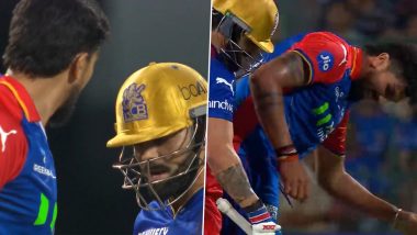 Viral Moments From RCB vs DC IPL 2024 Match: Virat Kohli-Ishant Sharma Fun Banter, Mohammed Siraj’s Dismissal and Other Highlights From Royal Challengers Bengaluru vs Delhi Capitals Match