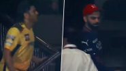 Viral Video Shows Virat Kohli Visiting CSK Dressing Room to Meet MS Dhoni After RCB Qualified for IPL 2024 Playoffs