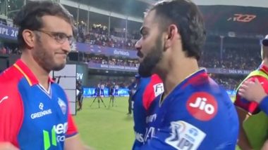 Virat Kohli Shakes Hand With Delhi Capitals Director of Cricket Sourav Ganguly Following RCB vs DC IPL 2024 Match, Picture Goes Viral