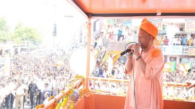 Lok Sabha Elections 2024: Yogi Adityanath Conducts Roadshow in UP's Mainpuri, Claims SP-Congress Will Push India Towards Slavery (Watch Video)