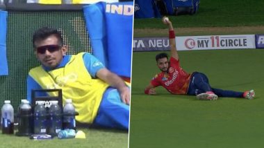 Yuzvendra Chahal Makes Hilarious Appeal to ‘X’ Owner Elon Musk After Harshal Patel Copies His Pose During CSK vs PBKS IPL 2024 Match