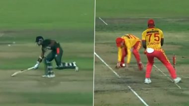 Zimbabwe Fielders Hilariously Mess Up Double Run-Out Opportunity Against Bangladesh During BAN vs ZIM 4th T20I 2024, Video Goes Viral