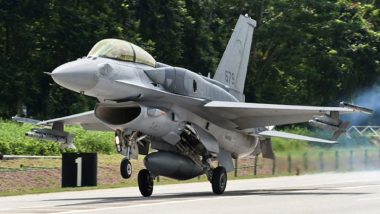 Plane Crash in Singapore: F-16 Fighter Jet of Singaporean Airforce Crashes at Military Air Base
