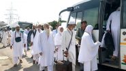 Hajj 2024: First Batch of 642 Hajj Pilgrims From Jammu and Kashmir To Leave for Saudi Arabia in Two Flights From Srinagar Airport (Watch Videos)