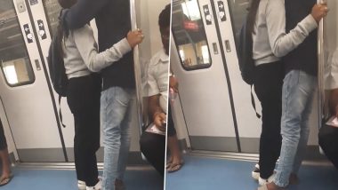 Couple Caught on Camera Kissing in Bengaluru Metro: Viral Video Shows Duo Indulging in PDA Inside Metro Train, Police Responds