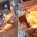 Royal Enfield Blast in Hyderabad: Bike Explodes After Catching Fire, 10 People Injured; Horrific Video Surfaces