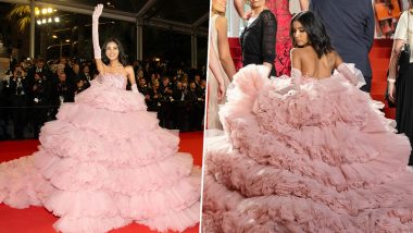 Nancy Tyagi at Cannes 2024! Delhi Fashion Influencer Turns Heads in Self-Stitched 20kg Pink Gown at the 77th Film Festival (See Pics)