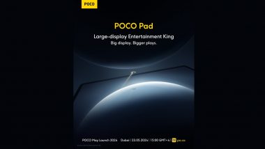 POCO Pad To Launch on May 23; Know About Expected Specifications and Features of First-Ever Tablet From POCO