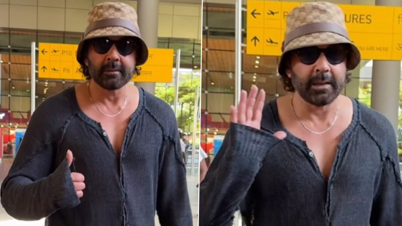 Bobby Deol Exudes Swag As He Makes Stylish Arrival in Oversized Ensemble at the Mumbai Airport (Watch Video)