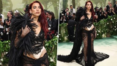 Met Gala 2024: Dua Lipa Sizzles at Event in Stunning Black Lace Gown (View Pics)