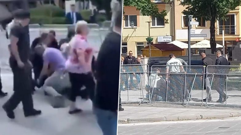 Robert Fico Assassination Attempt: Slovakia PM Wounded in Shooting, One Suspect Detained (Watch Videos)