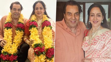 Hema Malini Shares Glimpses of 44th Wedding Anniversary Celebration With Dharmendra (View Pics)