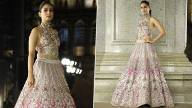 Mira Rajput Looks Absolutely Gorgeous in Pastel-Hued Lehenga; See Her Stunning Pictures as She Walks The Ramp