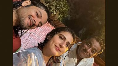 Metro in Dino: Ali Fazal and Fatima Sana Shaikh Pose With Director Anurag Basu on Film Sets (View Pic)