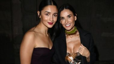 Alia Bhatt Graces Gucci Cruise Show in London, Strikes Stylish Pose With Demi Moore (View Pic)