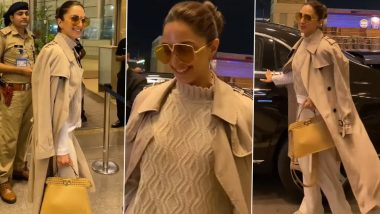 Kiara Advani Jets Off for Cannes in Flawless Airport Look (Watch Video)