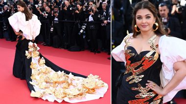 Cannes 2024: Aishwarya Rai Bachchan Is Mesmerising in Black Falguni Shane Peacock Gown at 77th Edition of Film Festival (See Pic)