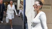 Cannes 2024: Selena Gomez Stuns in White Knitted Ensemble As She Touches Down in France To Grace the Film Festival (See Pic)
