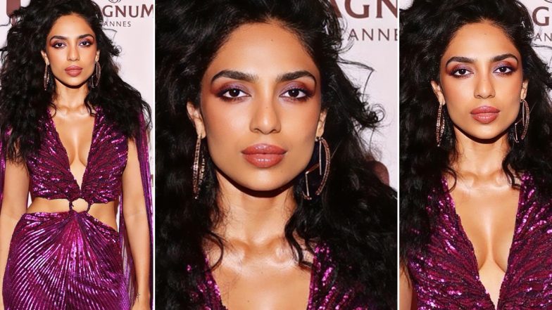 Sobhita Dhulipala at Cannes 2024: Actress Stuns in Purple Sparkling Jumpsuit at the Red Carpet of the Film Festival (See Pics)