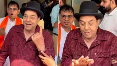 Dharmendra Casts Vote in Lok Sabha Elections 2024 at Juhu Polling Station (Watch Video)