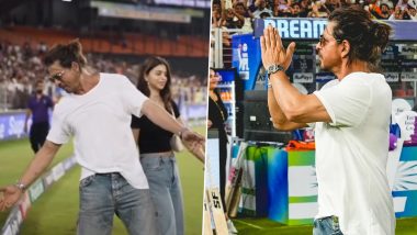 Shah Rukh Khan Jumps in Joy As Kolkata Knight Rider Defeats Sunrisers Hyderabad in IPL 2024 Qualifier 1 (View Pics)