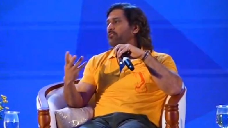 MS Dhoni Shares His Thoughts on ‘Importance of Fear’ in Decision Making; Says, ‘If You Are Fearless, Then You will be Reckless’ (Watch Video)