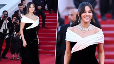 Cannes 2024: Selena Gomez Radiates Ethereal Charm in Black and White Gown for Emilia Perez Premiere at the 77th Film Festival (Watch Video)