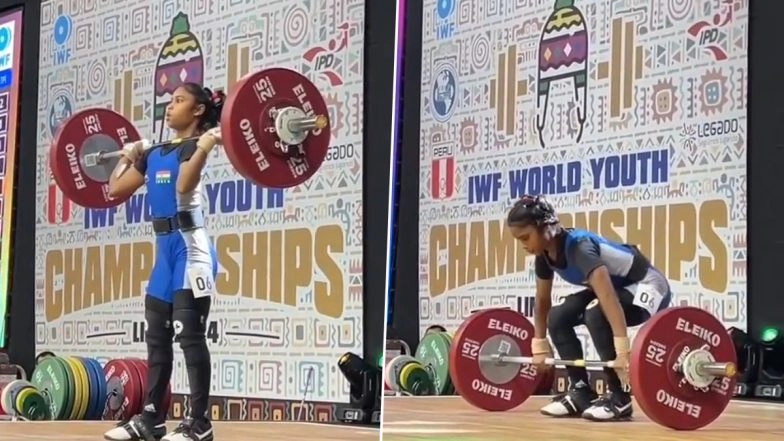 Preetismita Bhoi Smashes Clean and Jerk World Record for Gold Medal at World Youth Championship 2024, Jyoshna Sabar Clinches Silver (Watch Video)