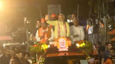 Bihar Lok Sabha Elections 2024: PM Narendra Modi Holds Grand Roadshow in Patna (Watch Video)