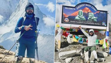 Tinkesh Kaushik, 30-Yr-Old Triple Amputee From Goa Climbs Mount Everest Base Camp; Credits It to His Mental Strength