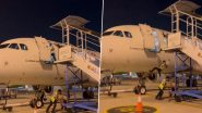Indonesia: Staffer Falls Off Airbus A320 as Crew Removes Stepladder From Door Prematurely (Watch Video)